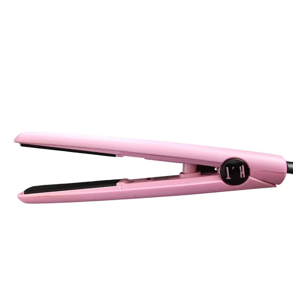 Hot Tools Mini Flat Iron Pink Travel Size Ceramic Hair Straightener‎ Short Hair